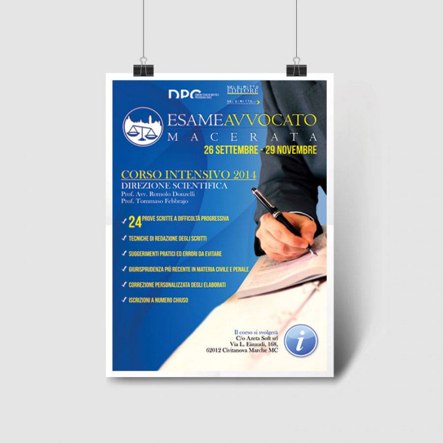 Flyer e manifesti - Esame Avvocato Marche