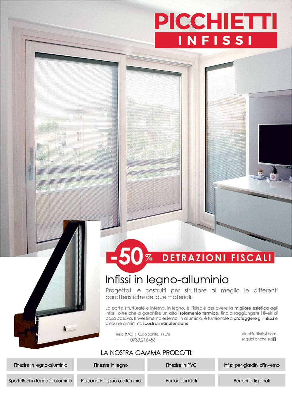 Grafica pagina magazine - Picchietti Infissi